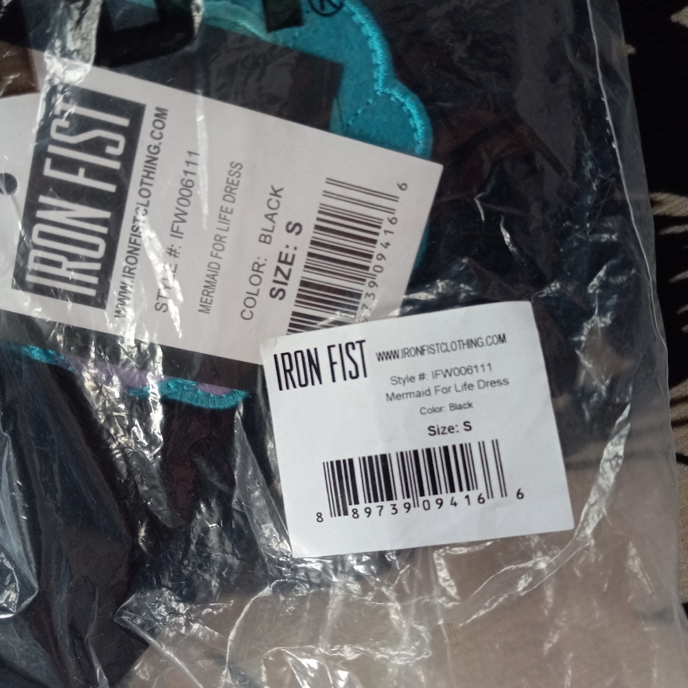 LAST 1! Iron fist mermaid nwt soft flowy maxi w sheer mesh top & seashell pastie - Picture 15 of 16